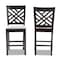 Baxton Studio Caron Gray Upholstered Espresso Finished Wood Pub Chair, PK2 153-9598 - alternate 3